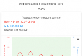 Информация по уровню воды в реке Амур,  по состоянию на 12.07.2021г.